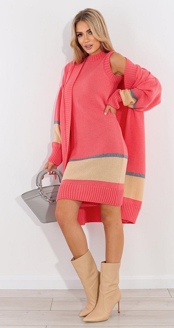 В'язаний костюм плаття з кардиганом з люриксом (46-48) Київ - фото 4