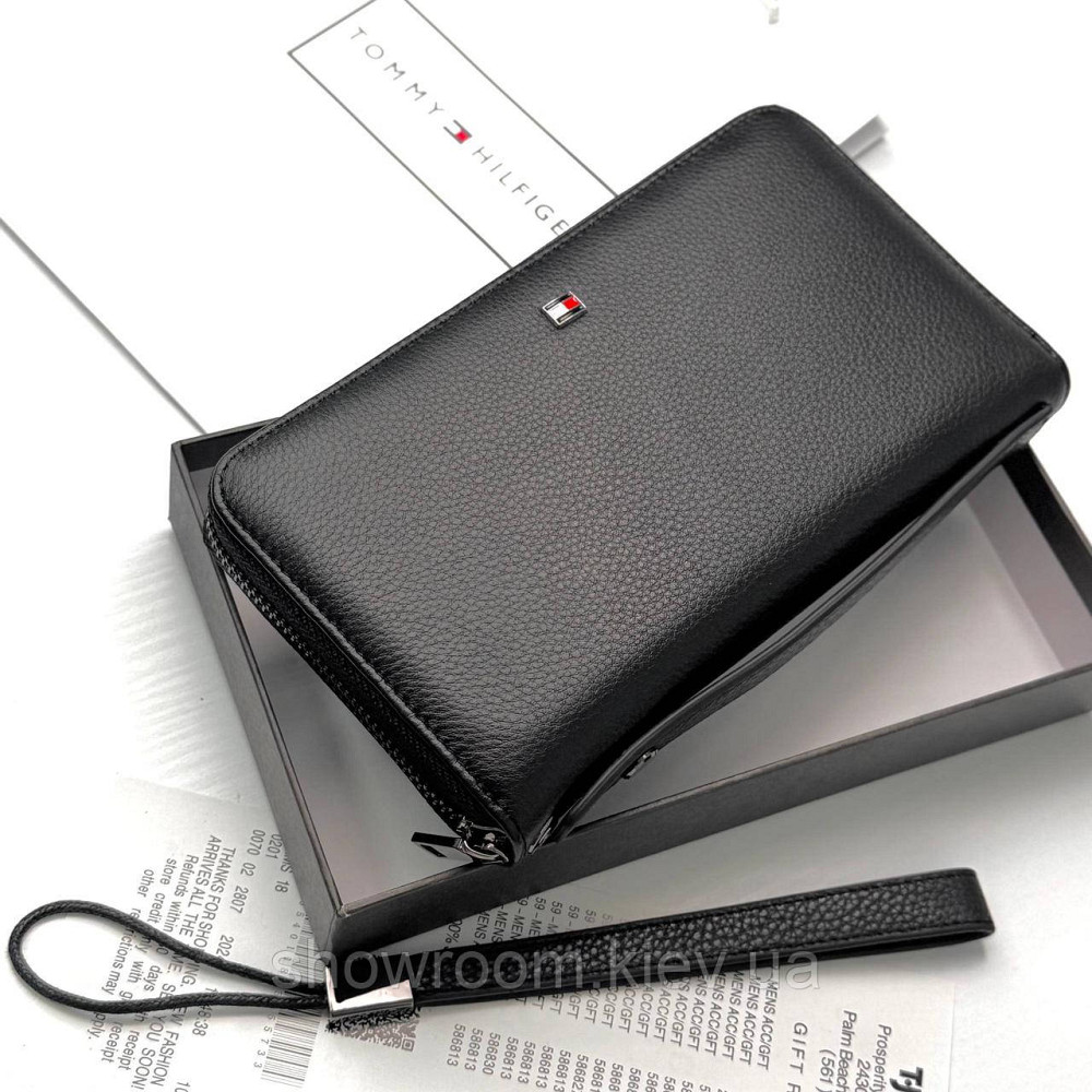 Шкіряний брендовий функціональний клатч TH (6615) Київ - фото 1