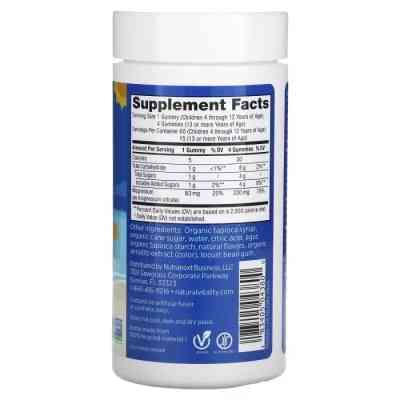 Витаминно-минеральный комплекс Natural Vitality Магний для детей, вкус сладкий цитрус, CALM Kids Gummies, 60 жев (PTG-04380) Винница