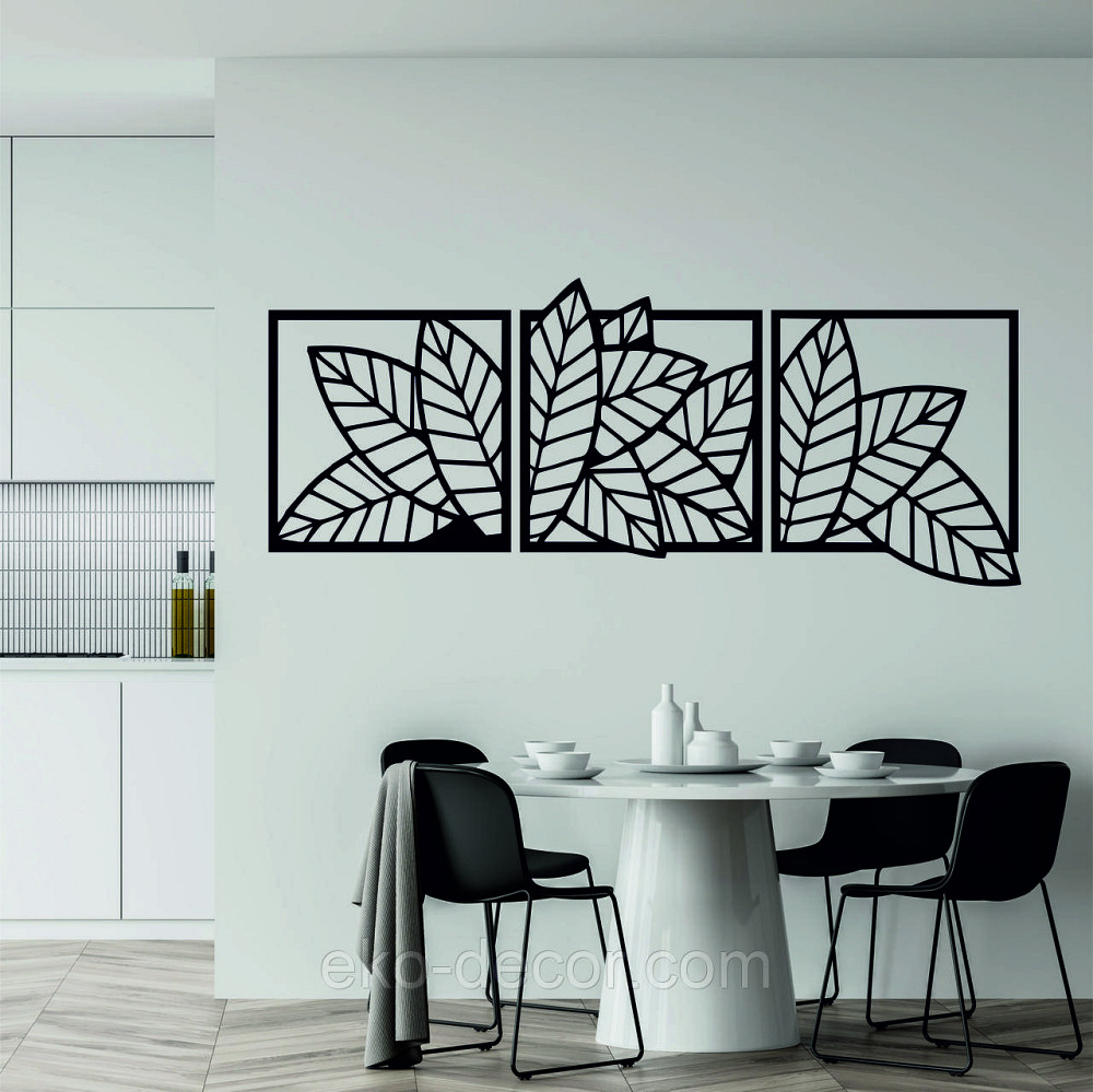 Декоративне настінне Панно «Листя» Декор на стіну Київ - фото 2