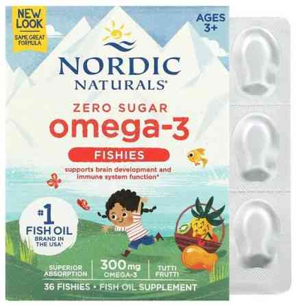 Риб'ячий жир для дітей Nordic Naturals Omega-3 Fishies 300 мг 36 желе Фрукти Київ