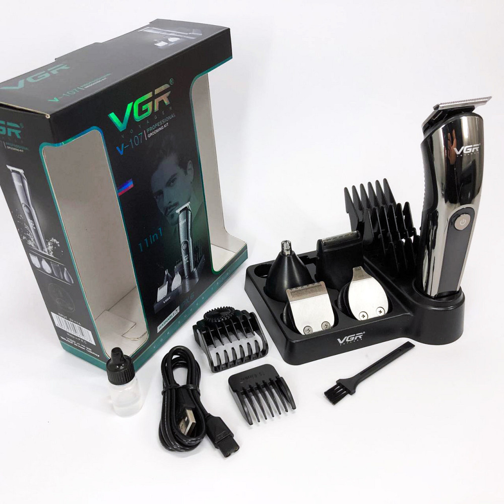 Акумуляторна машинка для стрижки волосся з насадками, Універсальні машинки для стрижки волосся AL-27 Львів - фото 13