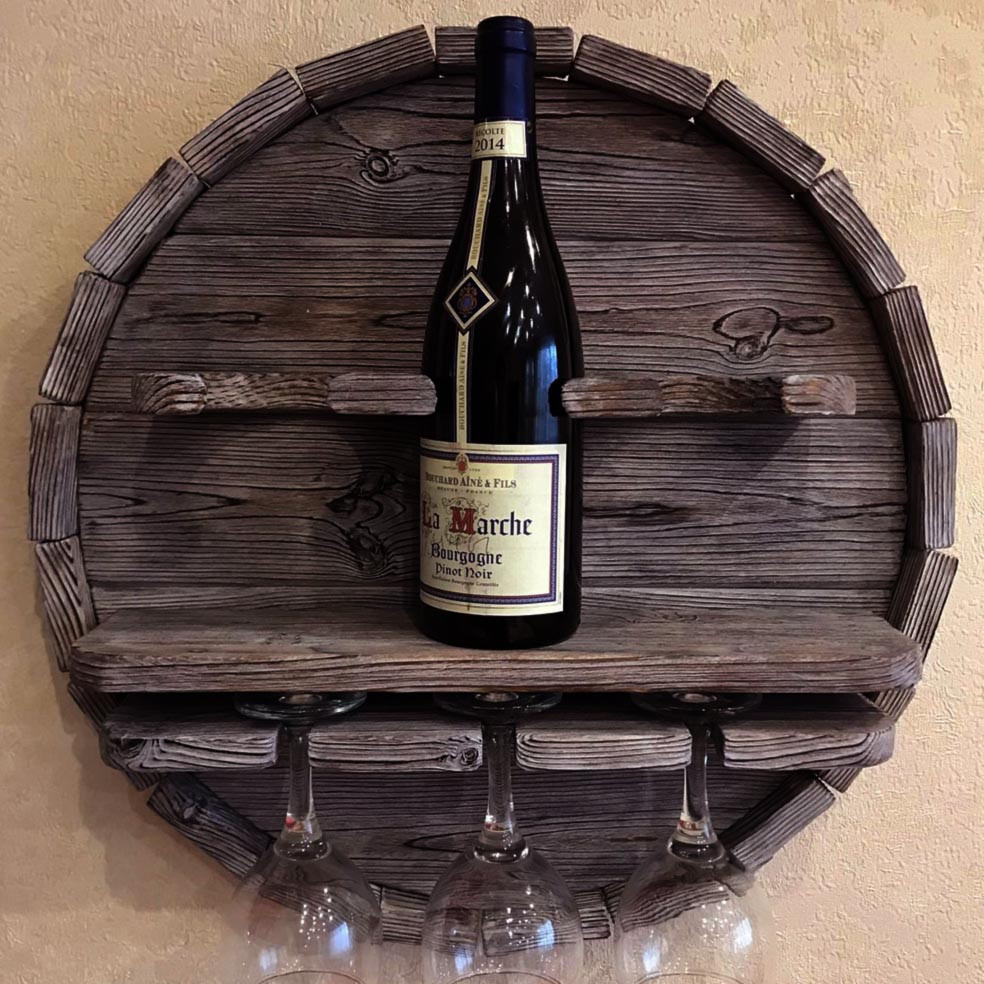 Настенная винная полка 