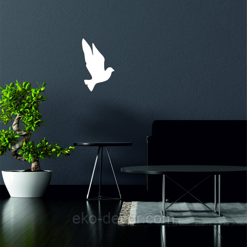 Декоративное настенное Панно «Птичка» Декор на стену(цена за 1шт) 30*18 см, Белый Киев - изображение 6