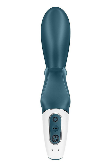 Смарт вібратор-кролик Satisfyer Hug Me Bluegrey, 2 мотори, діаметр 4,2см, широка кліторальна частина Sex Aura Київ - фото 5