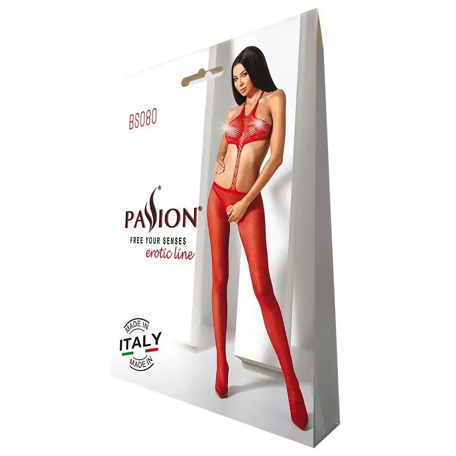 Відкритий бодістокінг Passion BS080 red Львів - фото 5