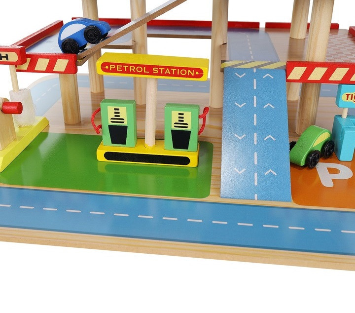 Детский Гаражный набор парковка, деревянный гараж, лифт, большая трасса, автомойка Kruzzel (22446) Нововолынск - изображение 8