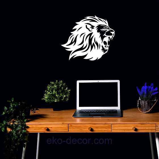 Настенный декор Панно  «Лев»  Декор на стену 110*90 см, Белый Киев