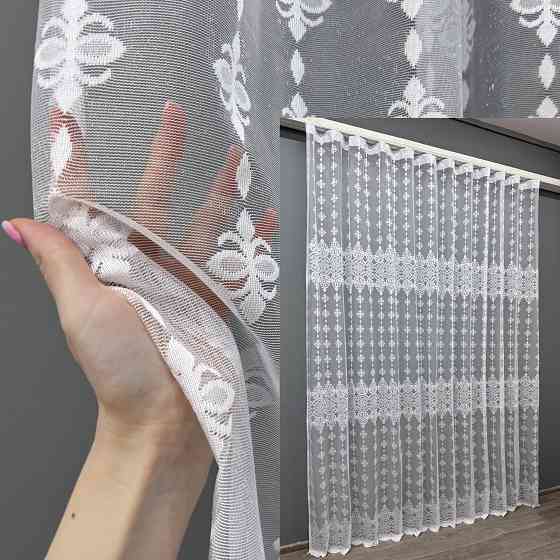 Тюль VR-Textil 1228т Жакард Білий 300х270 см (42-0430) Київ