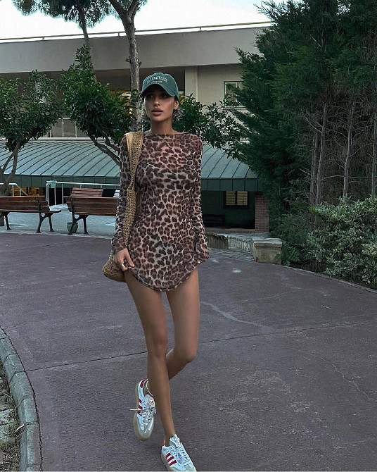 Женское привлекательное облегающее мини платье с рукавом стрейч сетка Одесса - изображение 10