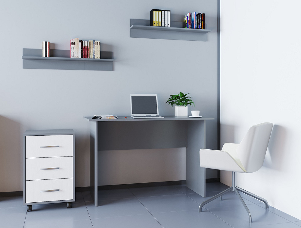 Офісний стіл Doros Т3 120х60х78 см Графіт/Білий (DRS-011315) Львів - фото 2