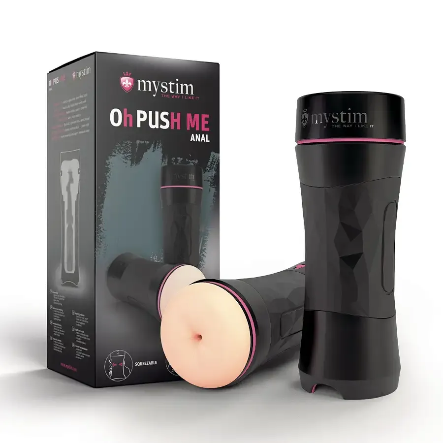 Мастурбатор-попка Mystim O(h) PUSH ME Anus, можна стискати та регулювати вакуум Львів - фото 6