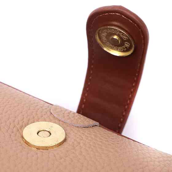 Стильный клатч с интересной защелкой из натуральной кожи Vintage 22423 Бежевый Киев