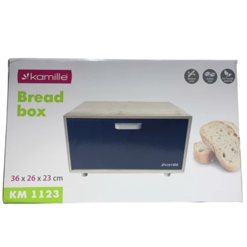Хлібниця 35,5*21,5*19,5см бамбук/нержавіюча сталь 1123 KAMILLE Житомир - фото 3