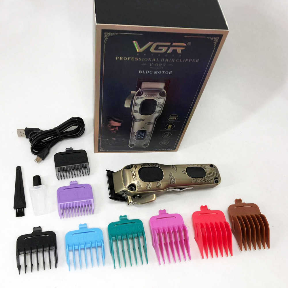 Машинка для стрижки чоловіча VGR V-027, Професійна машинка для стрижки голови, Тример бездротовий MN-43 Львів - фото 17