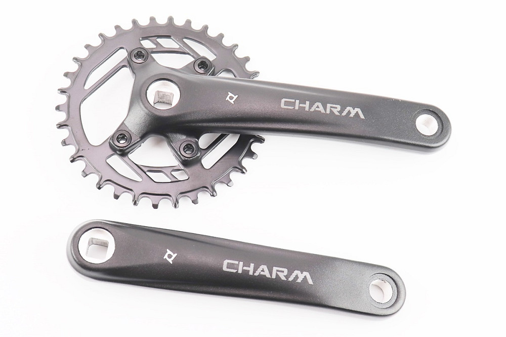 Шатуни "квадрат" 170мм, 34T (BCD:76мм) MTB, алюмінієві, чорні CHARM-34T Київ - фото 1