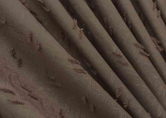 Комплект штор VR-Textil Лен Букле № 1891ш Коричневый 100х290 см 2 шт (31-0082) Киев