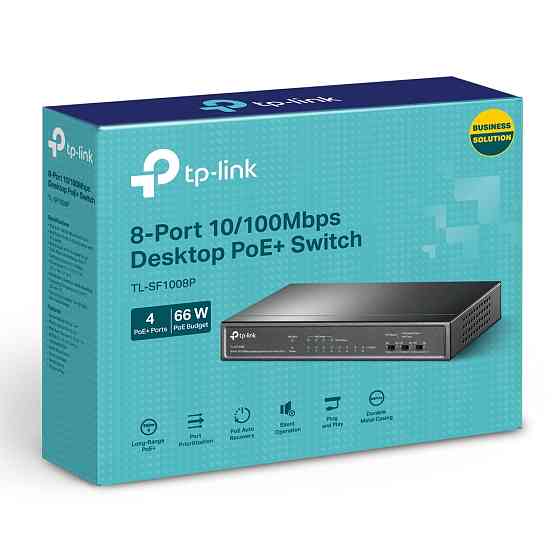 PoE-комутатор TP-Link TL-SF1008P 8-портовий з 4 PoE+ портами некерований Киев