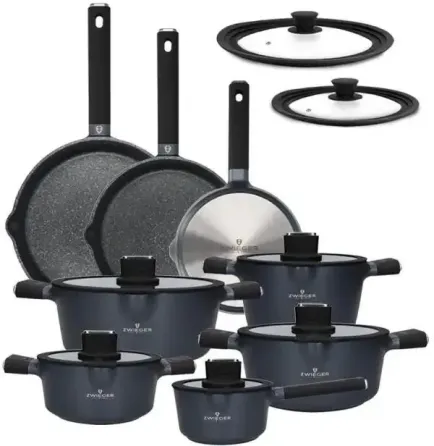 Zwieger Vesna Комплект 5 Garnków Z Pokrywkami + Сковорідка 20 24 28Cm Кришки Uniwersalne Tadar (Zvesna18) Київ