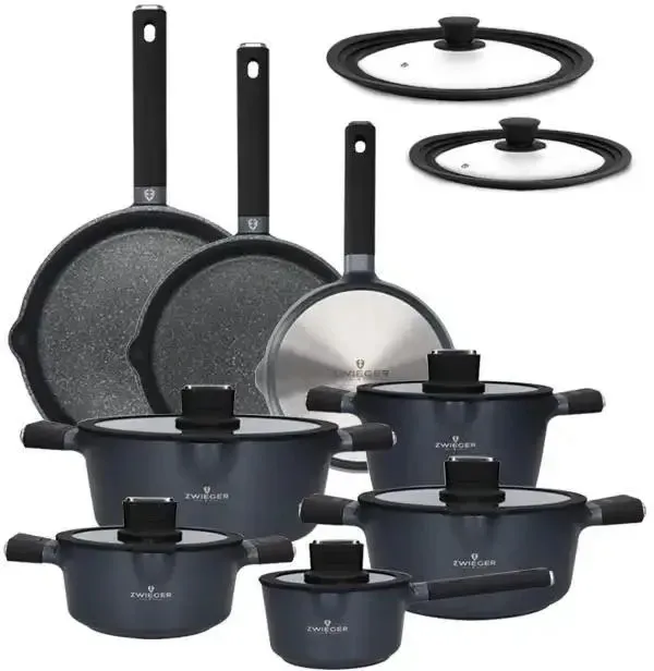 Zwieger Vesna Комплект 5 Garnków Z Pokrywkami + Сковорідка 20 24 28Cm Кришки Uniwersalne Tadar (Zvesna18) Київ - фото 1