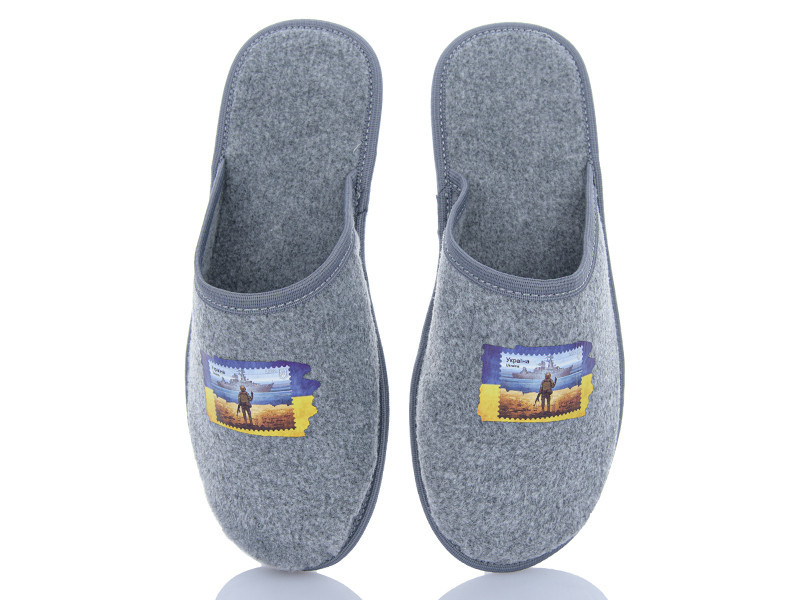 Хатні капці чоловічі сірі закритий носок Марка Одеса - фото 2