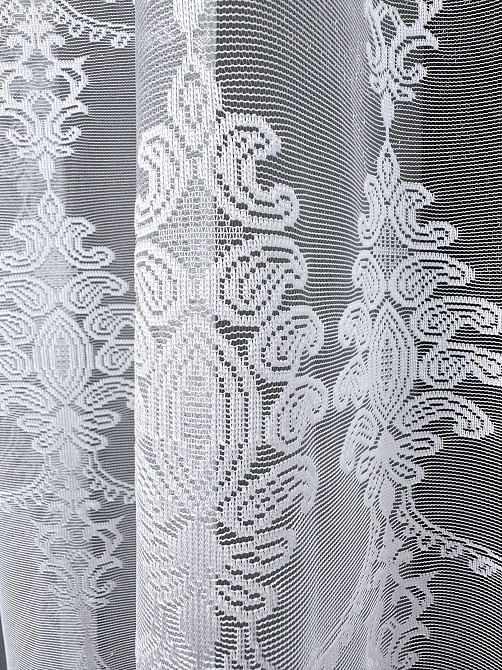 Короткий тюль, висотою 1,2м, жакард колір білий 869т Київ - фото 3