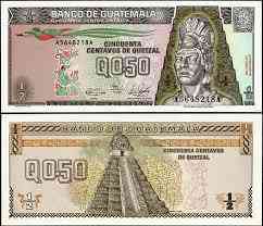 Guatemala Гватемала - 1/2 Quetzal 1989 UNC Полтава