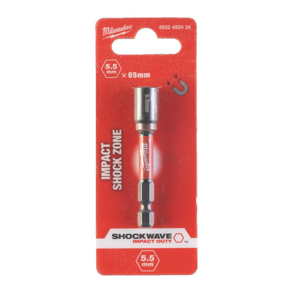 Торцева головка 1/4 дюйма, шестигранна, 5.5 мм Shockwave, ударостійка Milwaukee 4932492434 Одесса - изображение 1