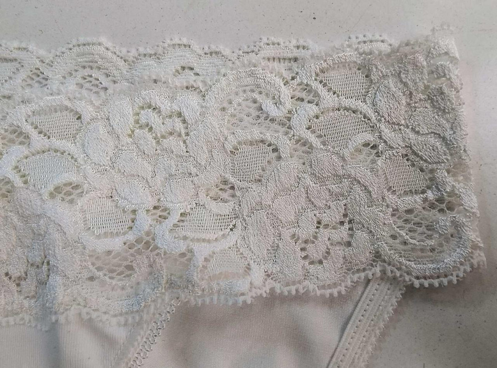 Стринги женские из хлопка с кружевным поясом цвет Шампань Marsana 01-008 S Киев - изображение 3