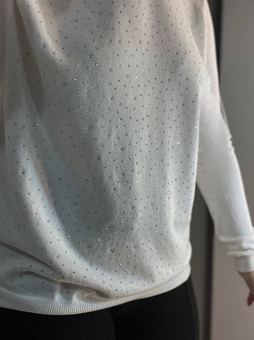 Джемпер женский ACCORDDREAM 9067 тонкий свитер россыпь камней, белый, one size Киев - изображение 16