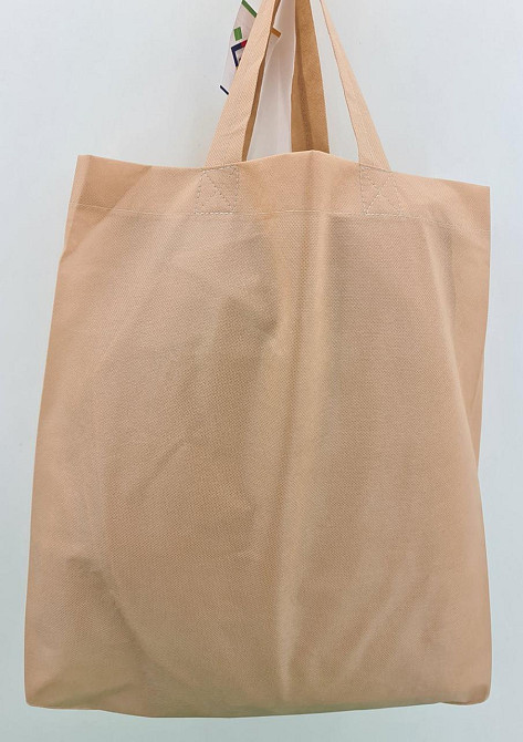 Сумка зі складаним боком беж (спанбонд) 35х45 см (1 шт.) Харків - фото 2