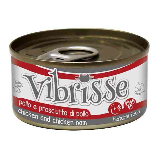 Vibrisse (Вібрис) вологий корм консерву для котів з куркою та шинкою 140 г х 12 шт 140 г х 12 шт. Запоріжжя