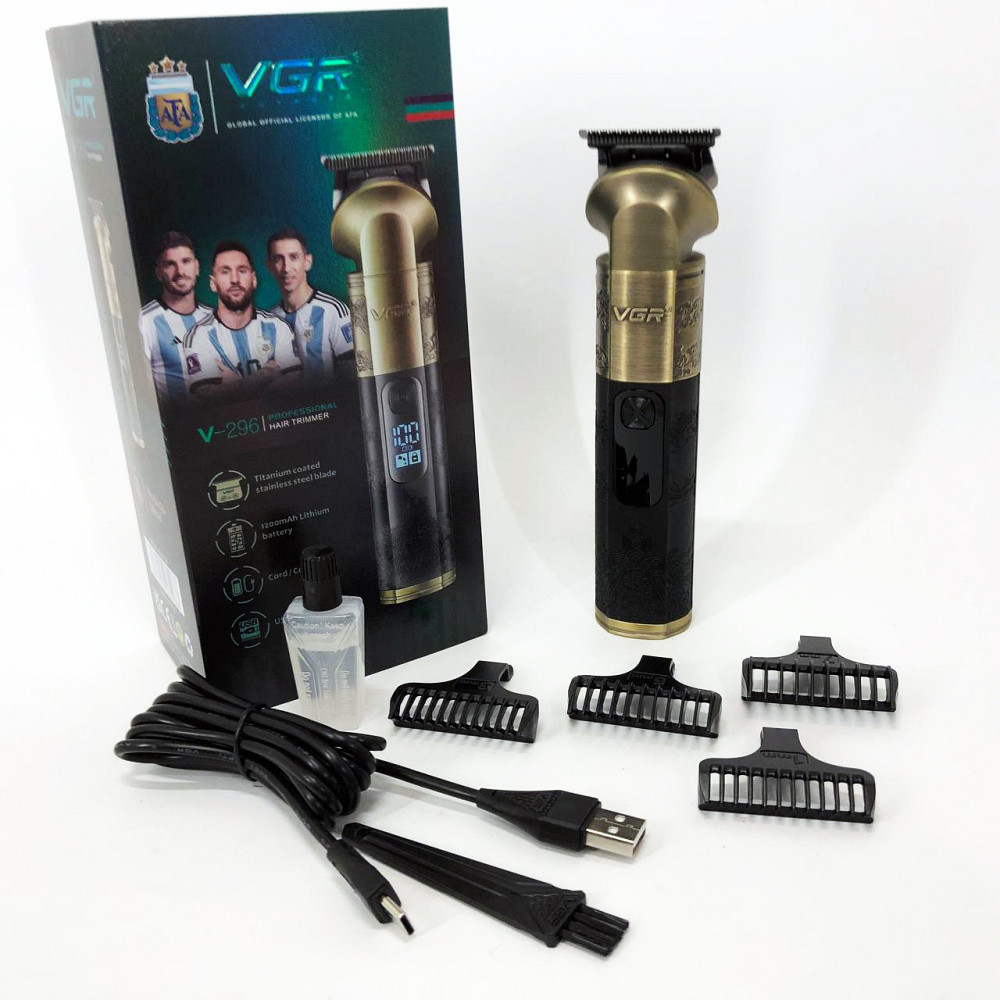 Електрична машинка для стрижки з насадками VGR, Бездротові машинки для стрижки легкі EU-87 Львів - фото 1