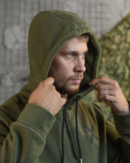 Тактическая кофта флисовка олива  на змейке Одесса - изображение 16