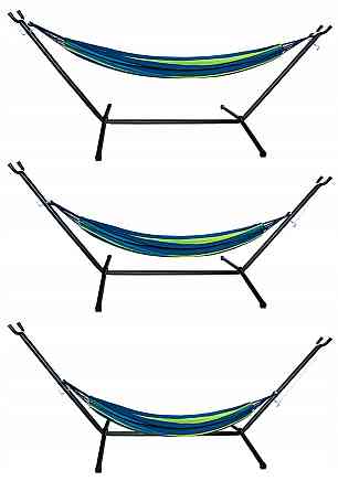 Садовий гамак двомісний 200х150 см з каркасом і чохлом Gardlov (10198) Нововолинськ