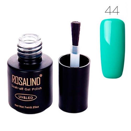 Гель-лак для нігтів манікюру 7мл Rosalind, шелак, 44 бірюзовий Вінниця - фото 1