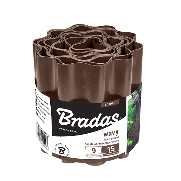 Бордюр хвилястий 15см 9м коричневий Bradas, Польща Київ - фото 1