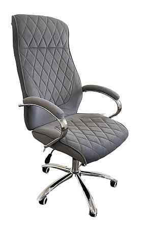 Офисное кресло руководителя Tehforward Apollon Velur хром Anyfix Серый Киев