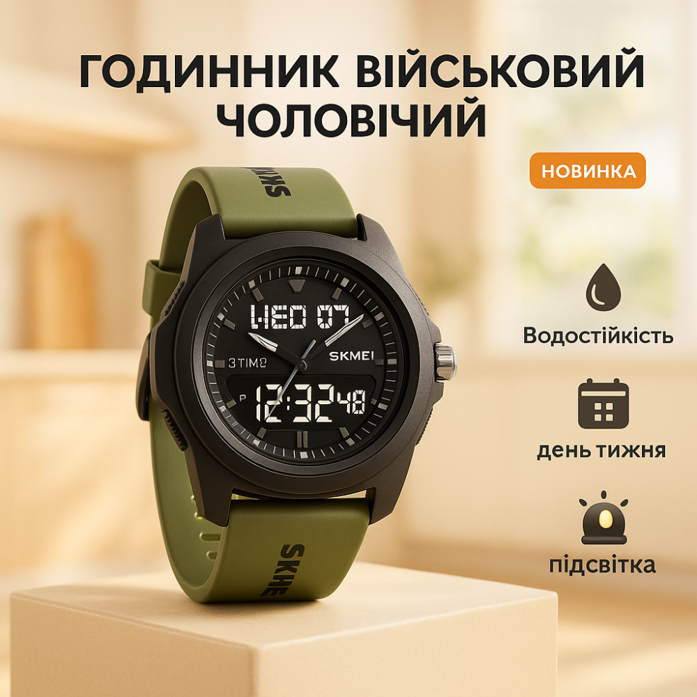 Модний спортивний годинник для активного відпочинку SKMEI, Чоловічий годинник з офіційною гарантією DQ-63 Львів - фото 3