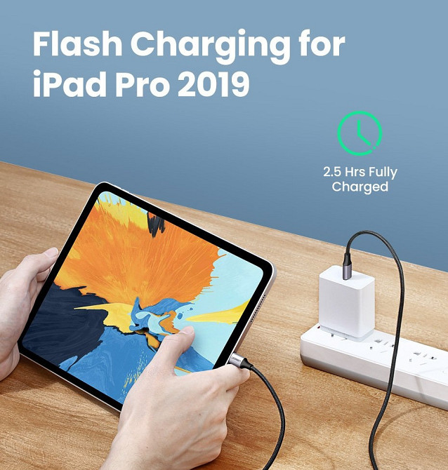 Кабель UGREEN USB-C до USB-C для швидкої зарядки 1м Київ - фото 2