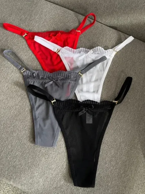 Женские стринги сеточка размер L цвет красный Киев - изображение 2