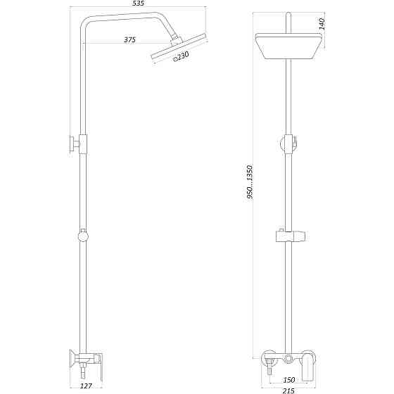Душевая система Globus Lux LAGUNA GLA-0005N-10-BB (000022558) Киев