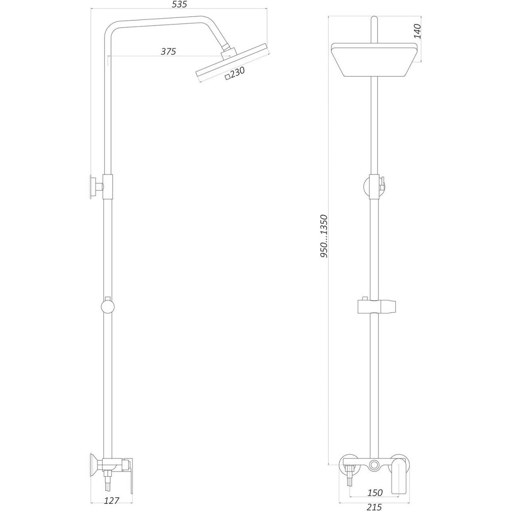 Душевая система Globus Lux LAGUNA GLA-0005N-10-BB (000022558) Киев - изображение 5