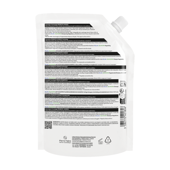 Дюкре Келюаль Скванорм шампунь проти жирної лупи Рефіл Ducray Kelual Squanorm Shampooing Antipelliculaire Grasses, 400 мл Дніпро