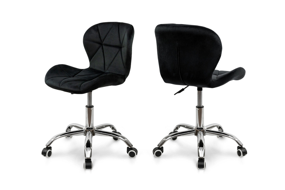 Стілець офісний Роккі, велюр чорний Днепр - изображение 2