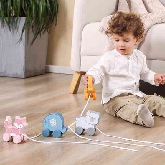 Дерев'яна каталка PolarB Білий ведмедик (44001) Харків