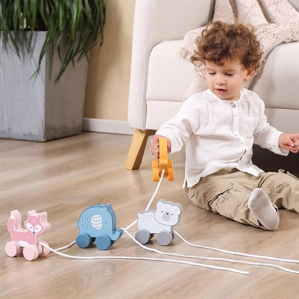 Дерев'яна каталка PolarB Білий ведмедик (44001) Харків - фото 6