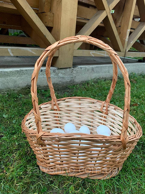 Корзина плетеная вместительная | корзина из лозы с высокими ручками |плетеная корзина Киев - изображение 5