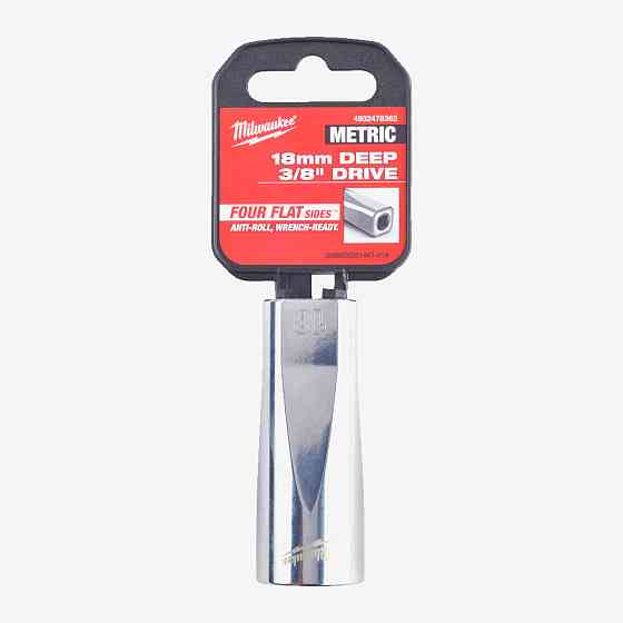 Головка хромована метрична подовжена 3/8'' MILWAUKEE, 18мм Одеса