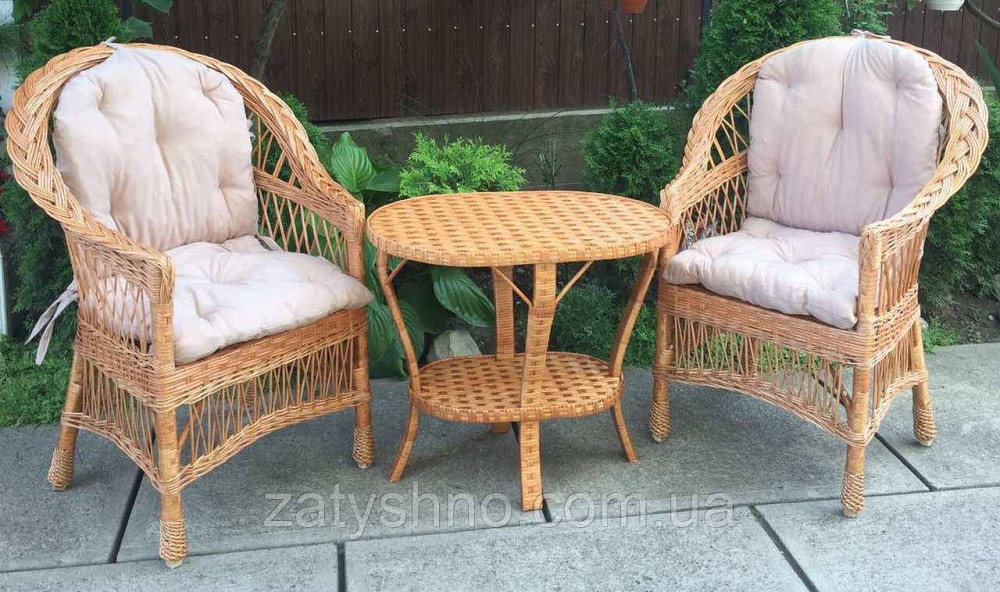 Меблі з накидками Меблі з лози плетені | комплект балконних меблів Київ - фото 2
